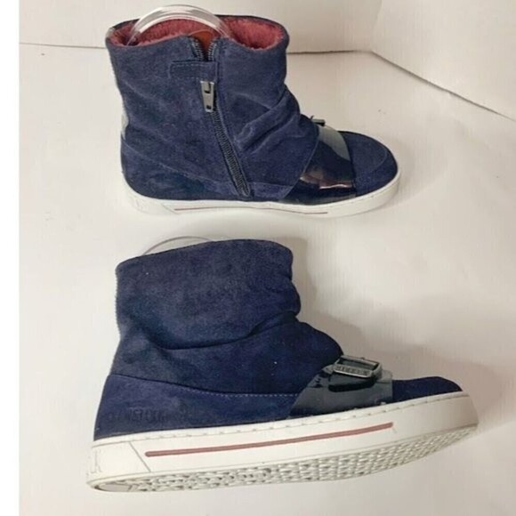 Birkenstock Toddler Big Kid Unisex Ballina Zip Up Suede Leather Naturleder Boots - Picture 3 of 16